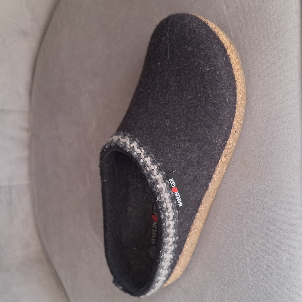 Haflinger Grissley Zig Zag Classic Navy Wool Clog Women’s 40 Size 9